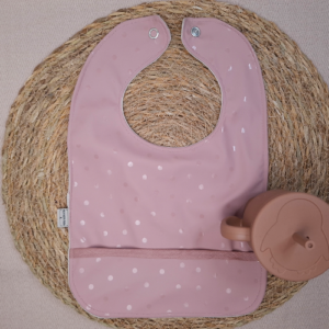 Babyslab waterproof dots oudroze