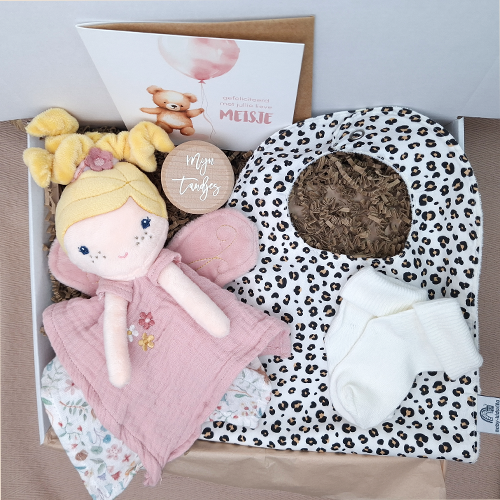 Kraamcadeau meisje knuffeldoekje mila - Afbeelding 8