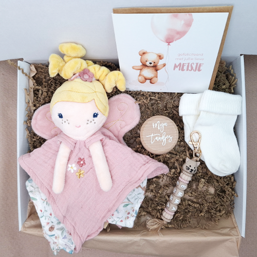Kraamcadeau meisje knuffeldoekje mila - Afbeelding 5