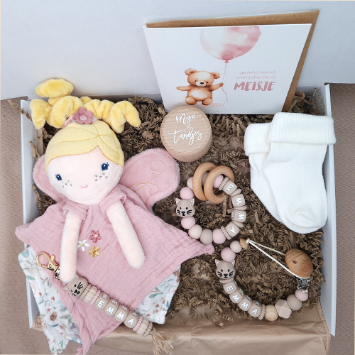 Kraamcadeau meisje knuffeldoekje mila - Afbeelding 6