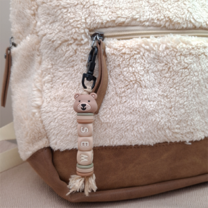 Sleutelhanger met naam beer salie