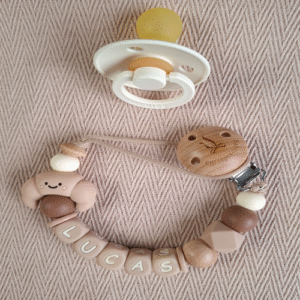 Speenkoord met naam jongen croissant