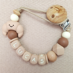 Speenkoord met naam jongen croissant