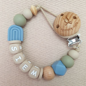 Speenkoord met naam jongen regenboog licht niagara