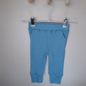 Babybroekje relax rib grijsblauw