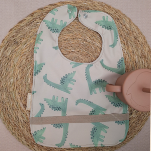 Babyslab waterproof dino groen