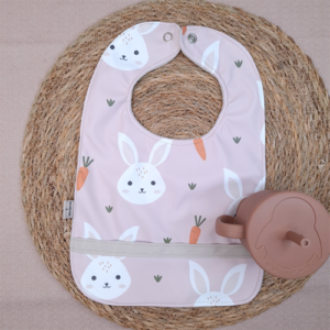 Babyslab waterproof konijn roze