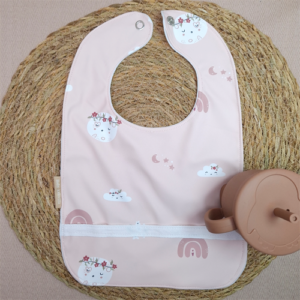 Babyslab waterproof regenboog licht roze