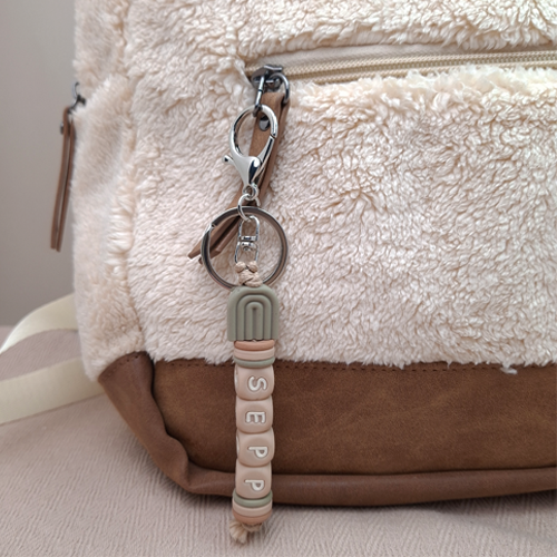 Bijtring met naam jongen regenboog salie - Afbeelding 3