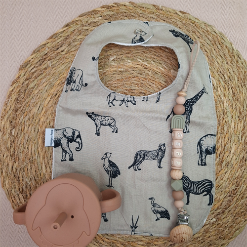 Speenkoord met naam jongen regenboog salie - Afbeelding 5