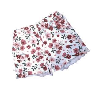 Short ruffle bloemen oudroze