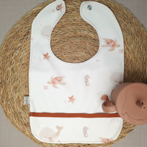 Handgemaakte babyslab waterproof sealife
