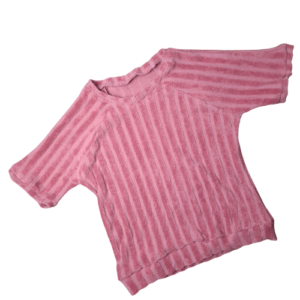 Shirt raglan badstof streep pink blush