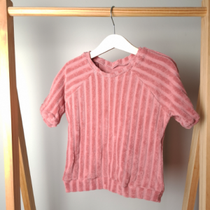 Shirt raglan badstof streep pink blush