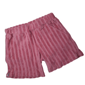 Short relax badstof streep pink blush
