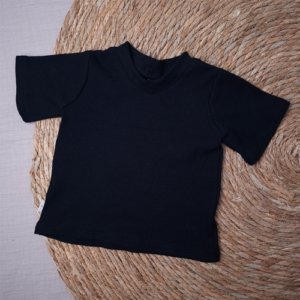 Baby t-shirt rib zwart