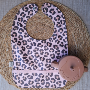 Babyslab waterproof panter roze