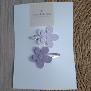 Haarspeldjes daisy bloem dots lila