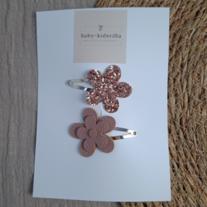 Haarspeldjes daisy bloem glitter lever