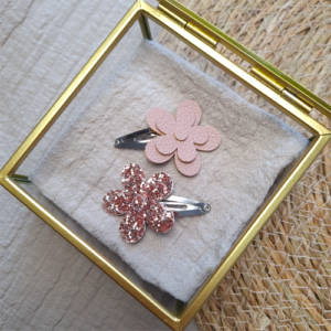Haarspeldjes daisy bloem glitter lever