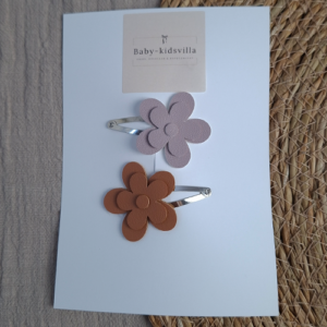 Haarspeldjes daisy bloem noten bruin