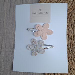 Haarspeldjes daisy bloem perzik