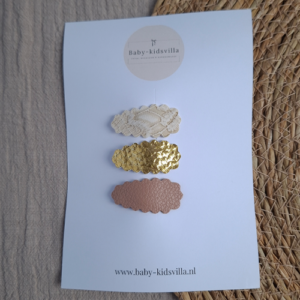 Haarspeldjes ribbel abrikoos