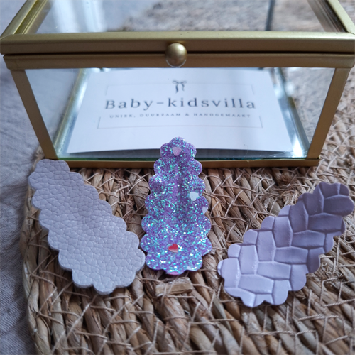Haarspeldjes ribbel mauve - Afbeelding 2