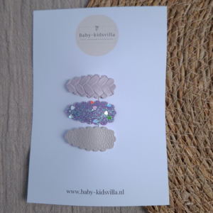 Haarspeldjes ribbel mauve