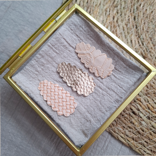 Haarspeldjes ribbel vlecht zalm