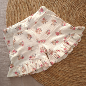 Meisjes short tinitin ruffle hydrofiel bloemen molisa