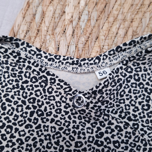 Baby overslag shirtje panter beige - Afbeelding 2