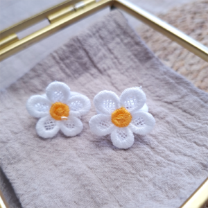 Haarelastiekjes daisybloem wit